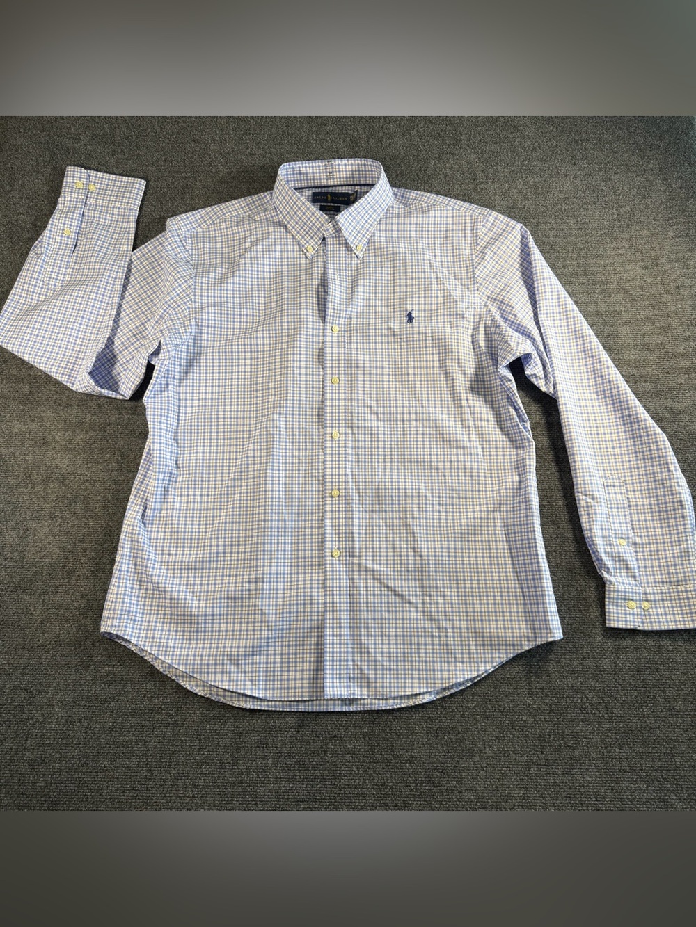 Polo Ralph Lauren Shirt Mens XXL Blue Plaid Long Sleeve Button Down Classic NWT